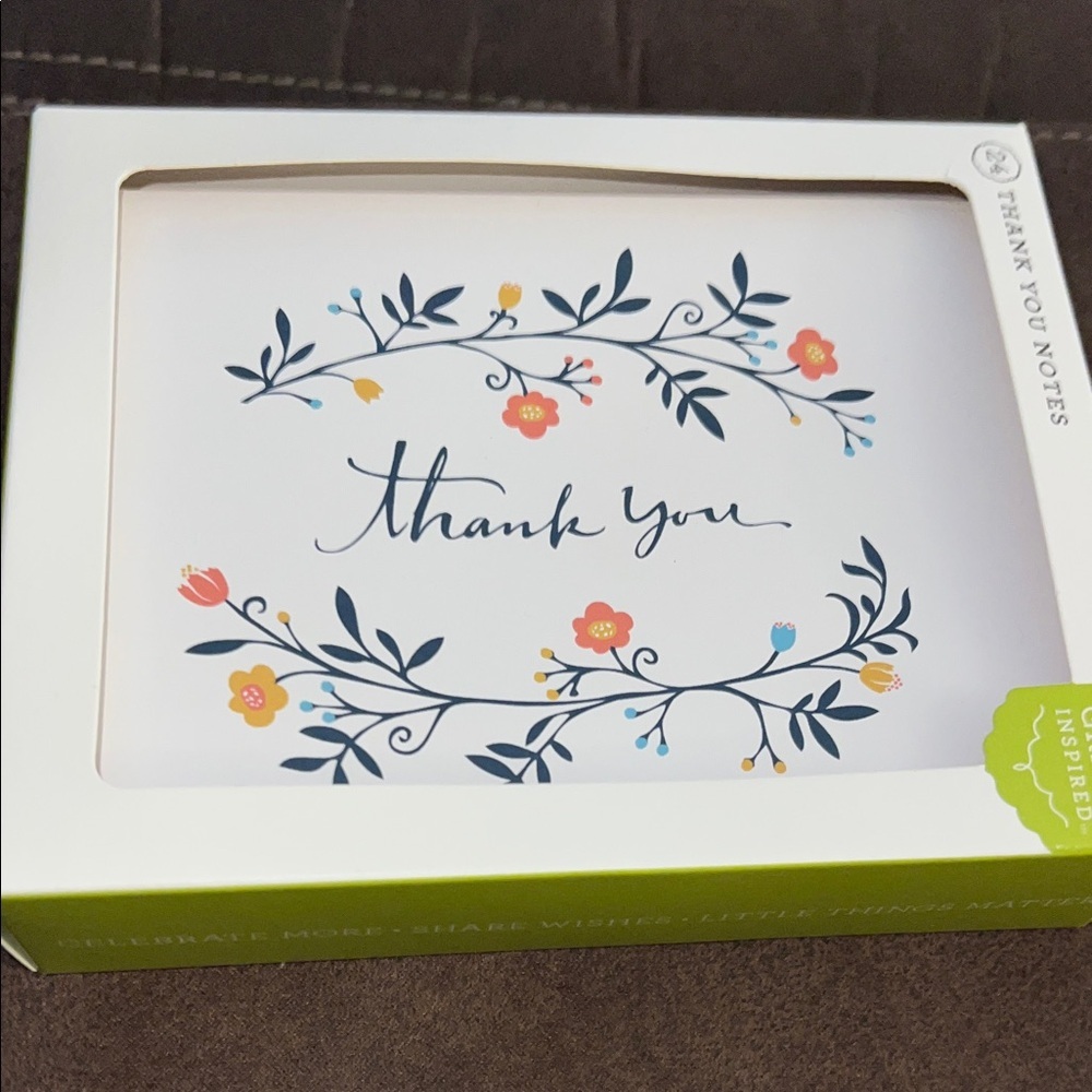24 Pack Floral Thank You Notes